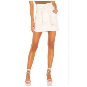 Rebecca Minkoff Callie Stretch Denim High Waisted Skirt Light Pink Size XXL